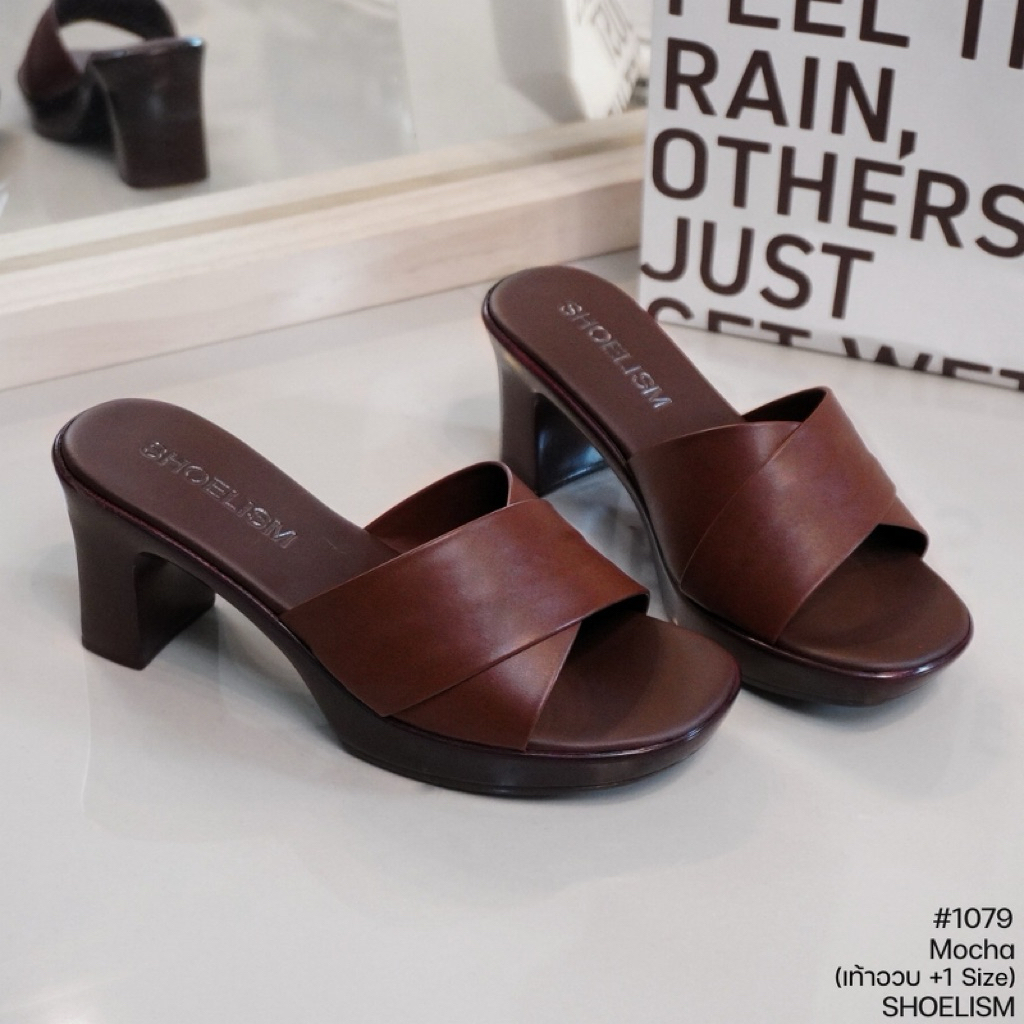 (เท้าอวบเพิ่ม 1 ไซส์) รองเท้าลำลอง ส้นสูงแบบสวม (SS 1079) ส้นแมกซี่สวย รุ่นนี้ใส่แล้วดูสง่าเป๊ะเว่อร์สุดๆ - รูปที่ 6