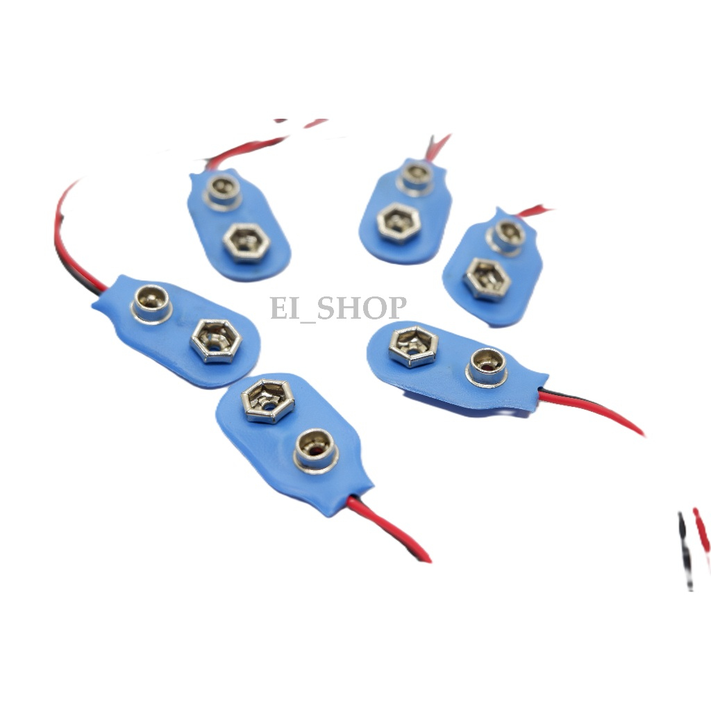 ขั้วถ่าน 9V. T-type แจ็คคลิป หัวต่อ ขั้วต่อ สายไฟ ถ่าน สายเชื่อมต่อ แบตเตอรี่ 9V สินค้าในไทยพร้อมส่ง**3ชิ้นต่อ 1 ล๊อต**
