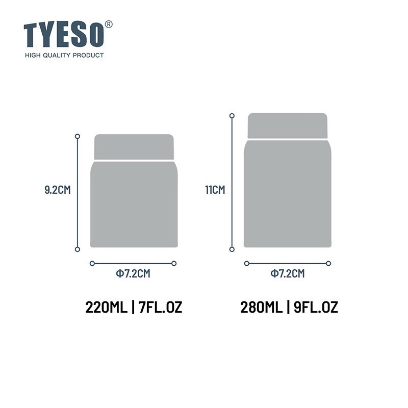 TYESO ของแท้ แก้วสแตนเลส316 เก็บอุณหภูมิ ร้อนและเย็น ขนาด220ML.  280ML. พร้อมส่งทันที - รูปที่ 6