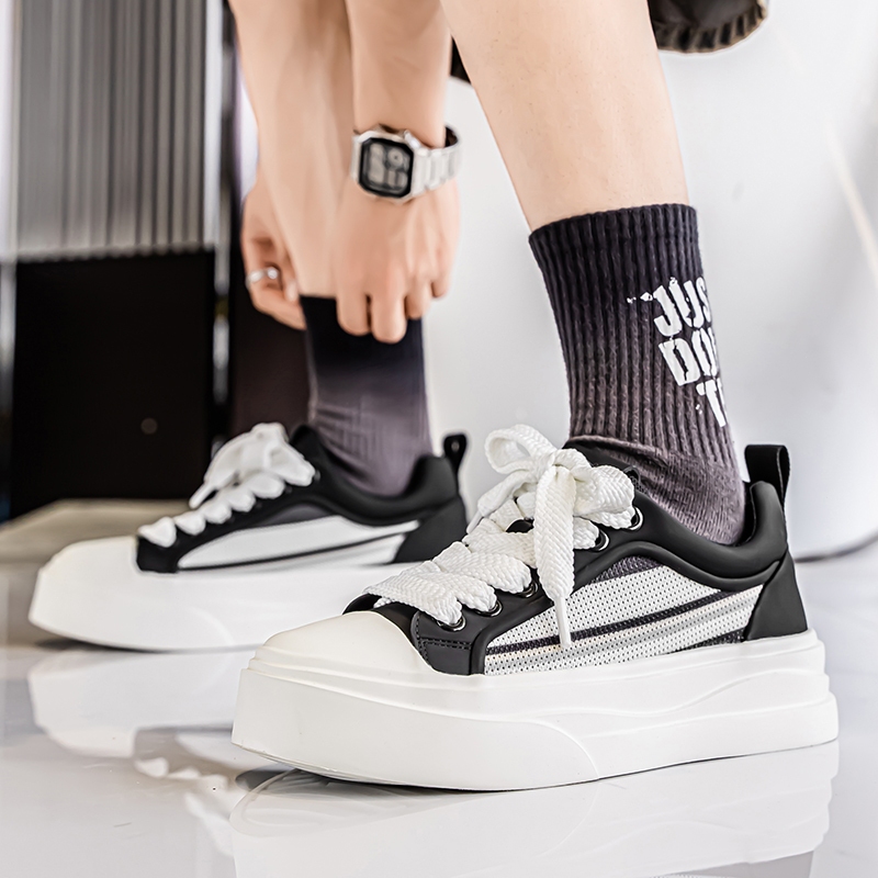 【Venous】2025 รองเท้าแฟชั่นสีดำสำหรับผู้ชาย รองเท้าผู้ชายยางตัดต่ำสำหรับผู้ชาย - รูปที่ 5