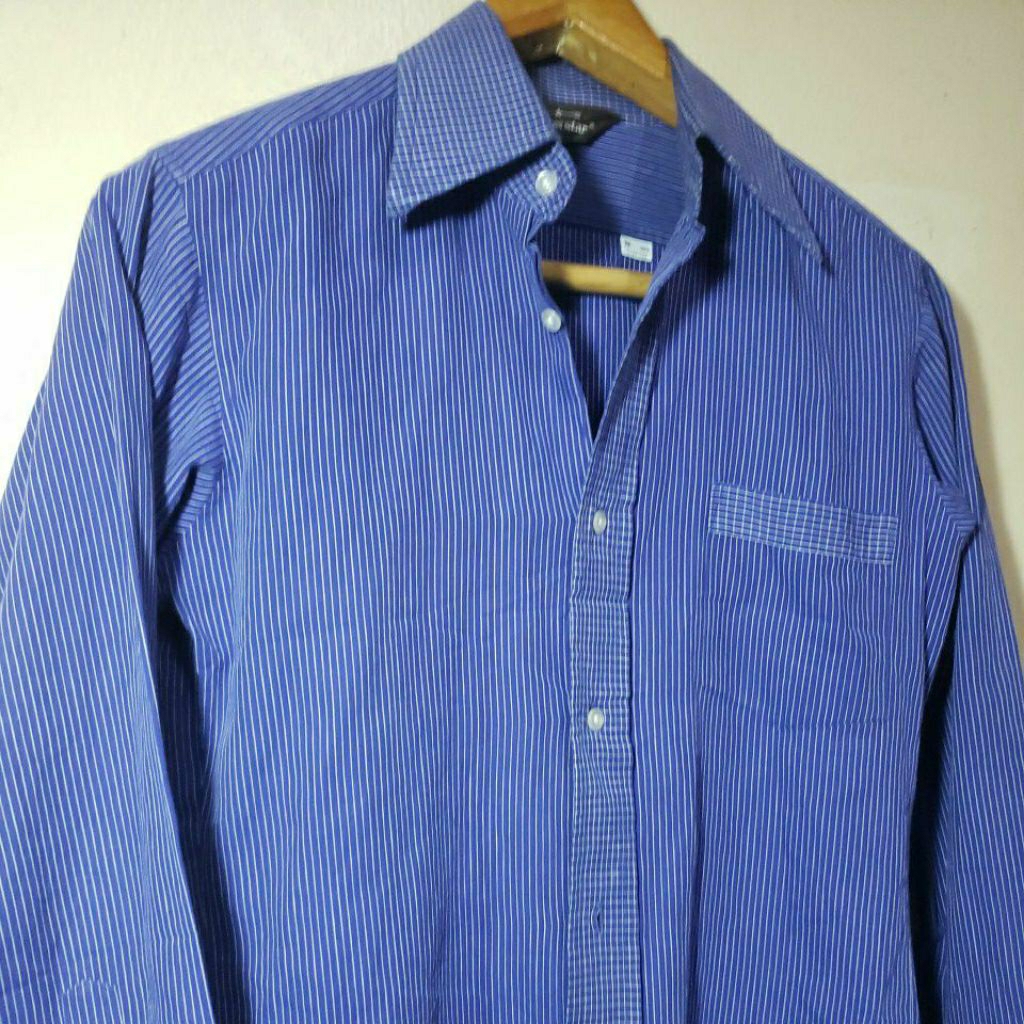 เสื้อเชิ้ตแขนยาวคอปก ผ้าฝ้าย 100% อก 36 ยาว 27/30 b096801