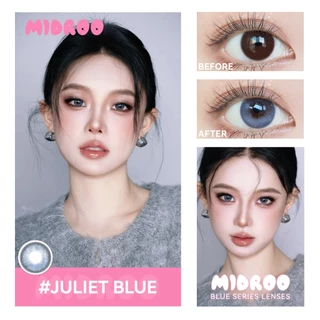 Midroo Juliet lens【0~-600°】 แว่นตาสายตาสั้น คอนแทค อนแทคเลนส์ขายดี มีไฮไลท์ สายหวาน รายเดือน Brown/ Grey/Bule 14.2mm
