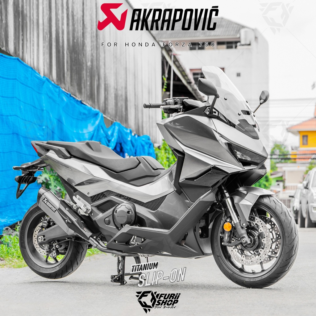 ท่อสูตร/ท่อแต่ง/ท่อไอเสีย Akrapovic Slip on : for Honda Forza750 2025
