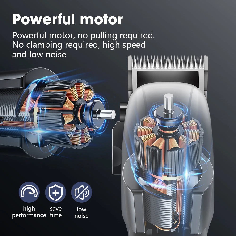 KEMEI รุ่นKM-PG-809A & รุ่นPG-232ปัตตาเลี่ยนตัดผมไร้สาย ที่ตัดผมแบบชาร์จไฟ กันลาย แกะขอบ สินค้าคุณภาพดี - รูปที่ 4