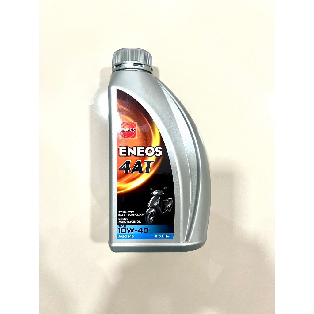ENEOS 4AT JASO MB 10W-40 น้ำมันเครื่องมอเตอร์ไซด์ เกียร์ออโต้ (0.8L) + SCOOTER Gear Oil (0.12ml)
