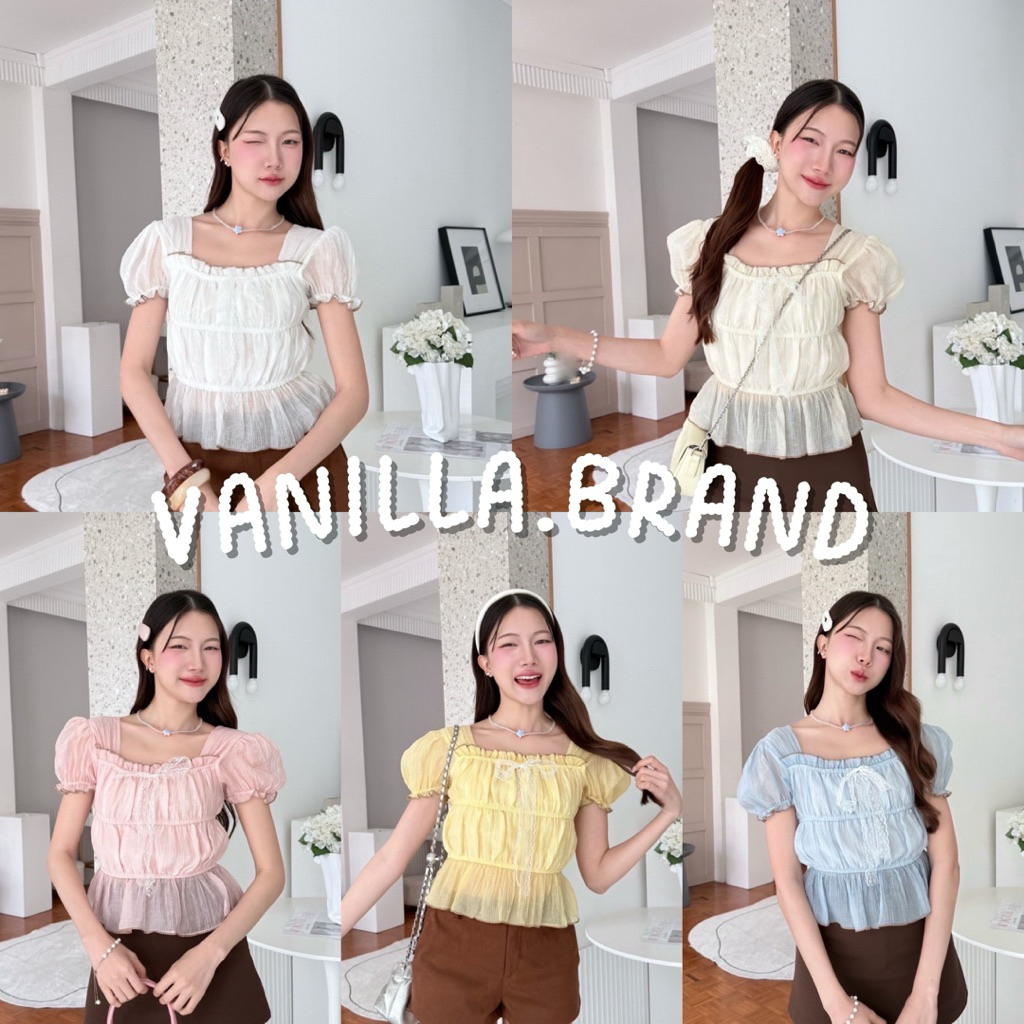 เสื้อคอเหลี่ยม ไหล่ล้ำ ผ้ายืด -kn / VB0323
