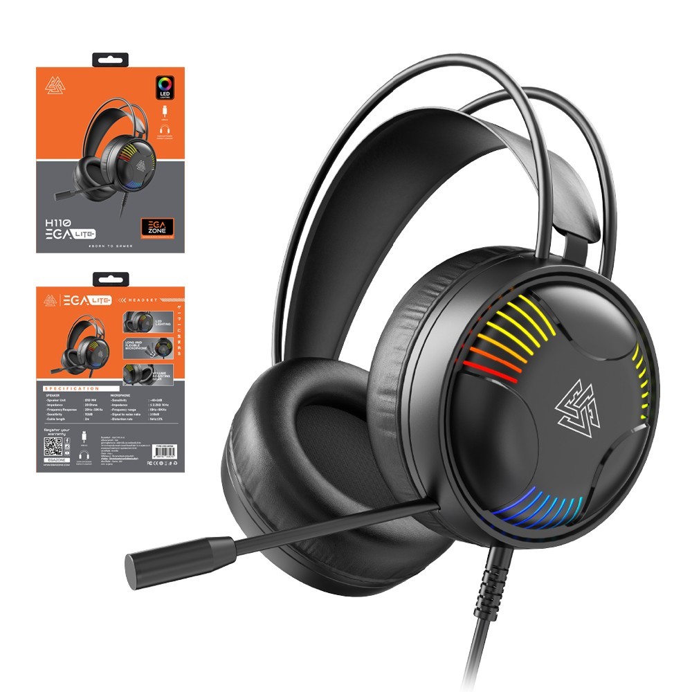หูฟังเกมมิ่ง EGA H-110 USB gaming headset มีสาย สวมหู ไมโครโฟนในตัว ( มือสอง )