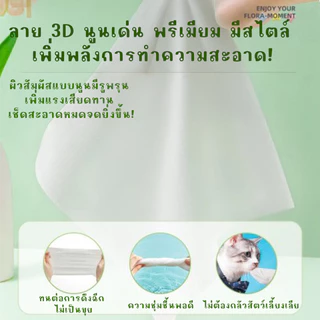 STOCK ทิชชู่เปียกสุนัข ทิชชู่เปียกแมว กระดาษเปียกทำความสะอาดสัตว์เลี้ยง ทิชชู่เปียกสัตว์เลี้ยง 80 แผ่น 🐶🐱