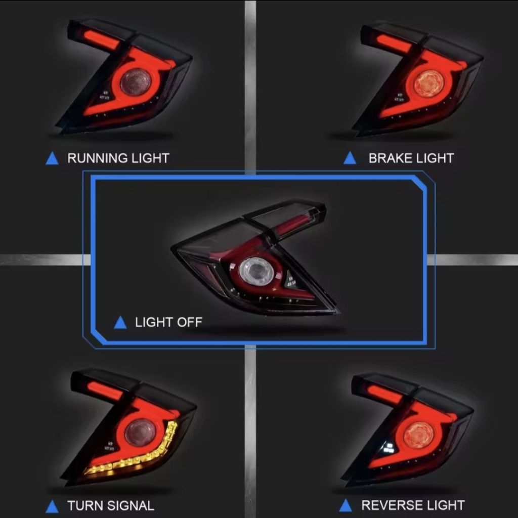 ไฟท้ายรถ Led Civic fk