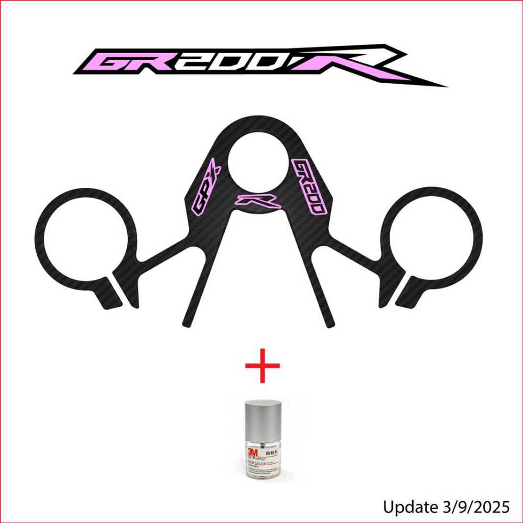 กันรอยแผงคอ GPX Demon รุ่น GR200R - ชมพู/ดำ + Primer 94#gr200r #gpxgr200r #กันรอยgpx #กันรอยgr200r #