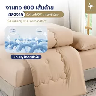 KULTHIRA ชุดเครื่องนอน รุ่น cotton หนา นุ่ม ฟู เกรดพรีเมี่ยม ขนาด 3.5 - 5 - 6 ฟุต