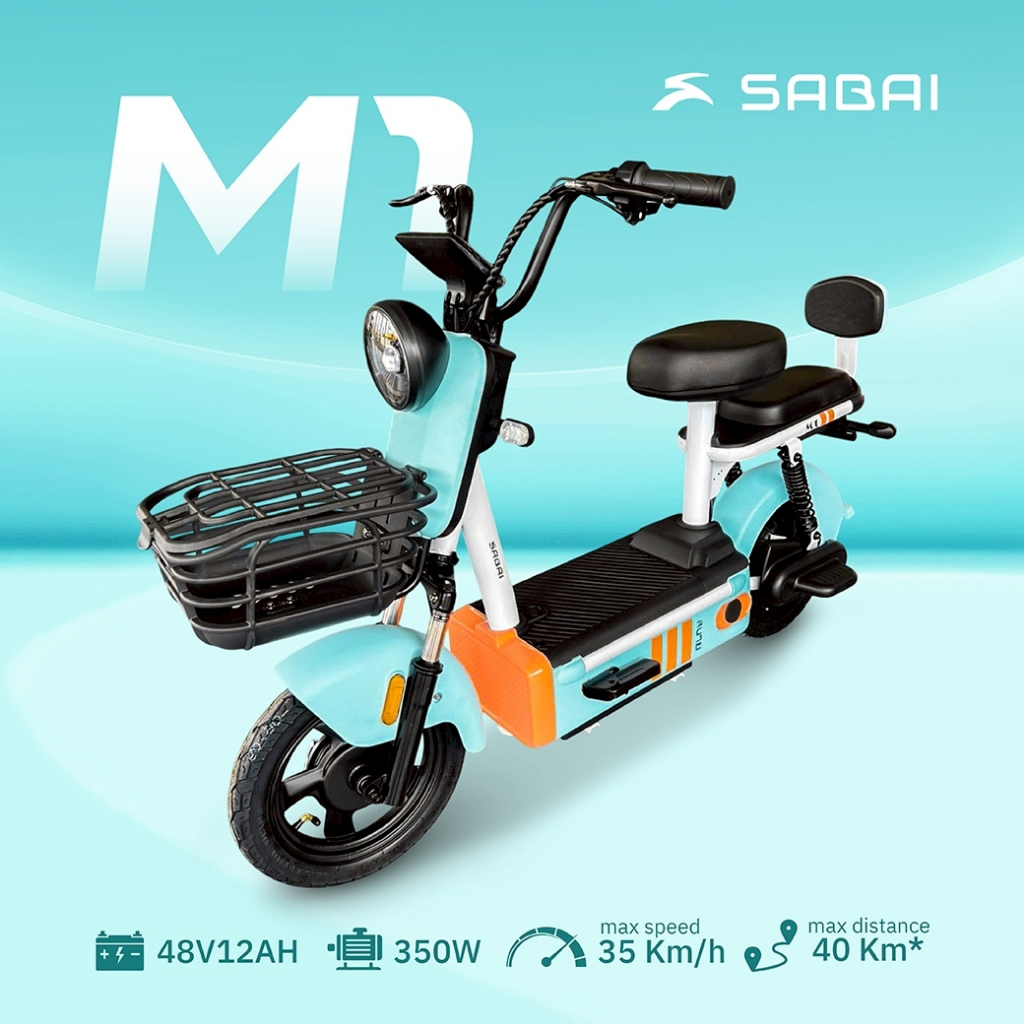 Sabai-M1 จักรยานไฟฟ้า2ล้อ สำหรับทุกวัย ประกอบแล้ว99%  มีหน้าร้านทั่วประเทศ รับประกัน5ปี