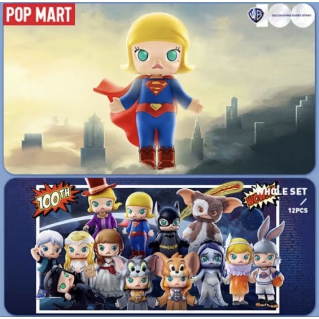 (พร้อมส่ง-ยกกล่อง) ป็อปมาร์ท Molly x WB 10th Anniversary Blind Box Series - ลุ้นซีเคร็ท