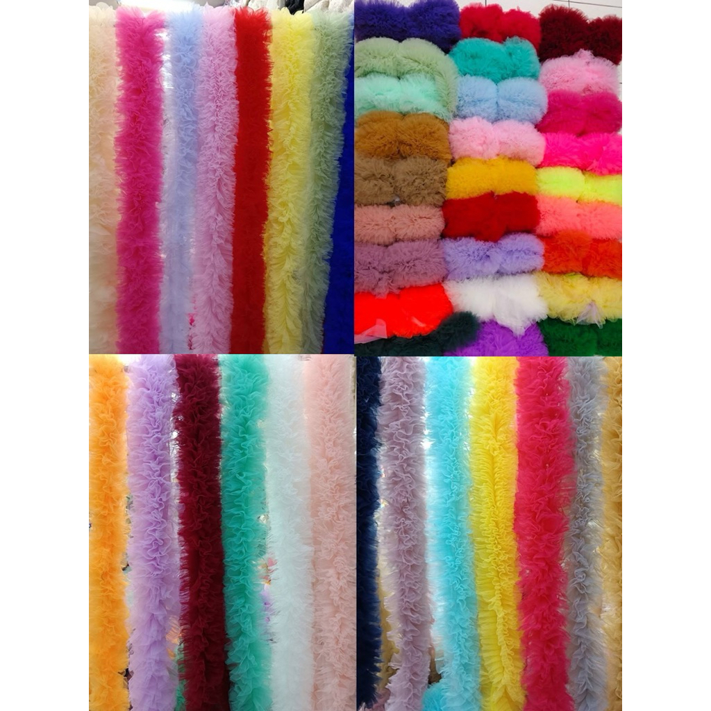 มุ้ง12ชั้น ชุดหรีดเดอร์ ลูกไม้ตกแต่ง ฟูอลัง ระบายลูกไม้(หน้ากว้าง12cm) ยาว80cm สั่งเกิน2ตัดยาวต่อเนื่องเป็นเส้นเดียว