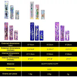100 Iridescent Holographic Mylar Bags ถุงซิปล็อคฟอยล์เลเซอร์ Self-Sealing Resealable Jewelry Cosmetics & Small items