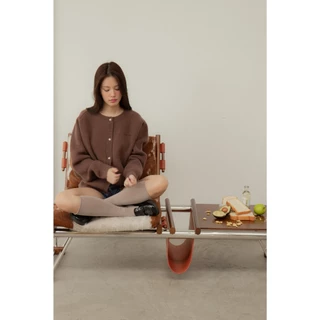 avo เสื้อคาร์ดิแกน oversize round knit cardigan round