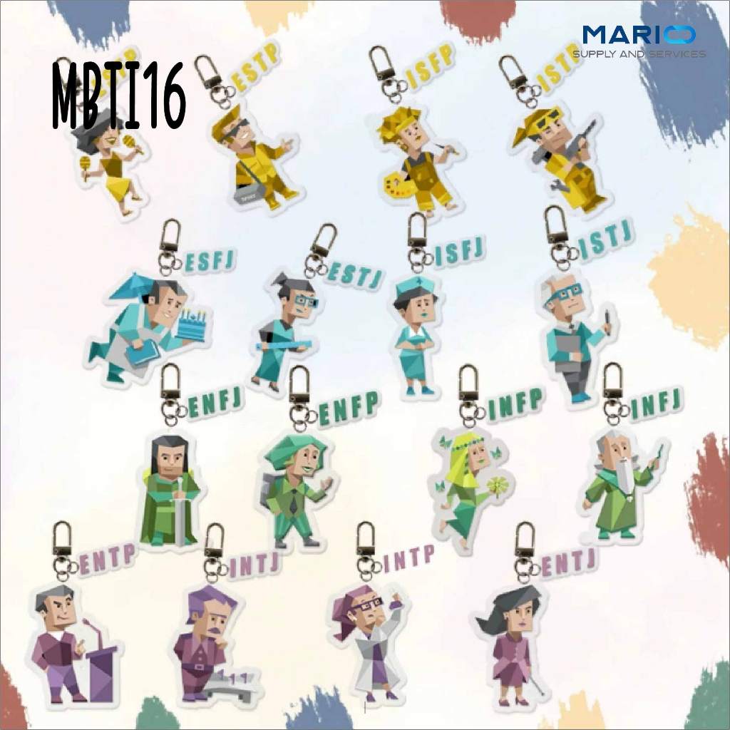 (จี้) MBTI16 พวงกุณแจรถยนต์ พวงกุญแจบ้าน  จี้อะคริลิคจี้กระเป๋านักเรียน