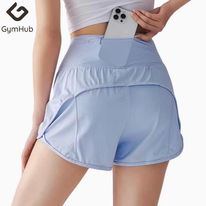 GymHub กางเกงขาสั้นวิ่งออกกำลังกายสำหรับผู้หญิง ระบายอากาศได้ดี ป้องกันการโป๊ระหว่างออกกำลังกาย เหมาะสำหรับโยคะและการออก