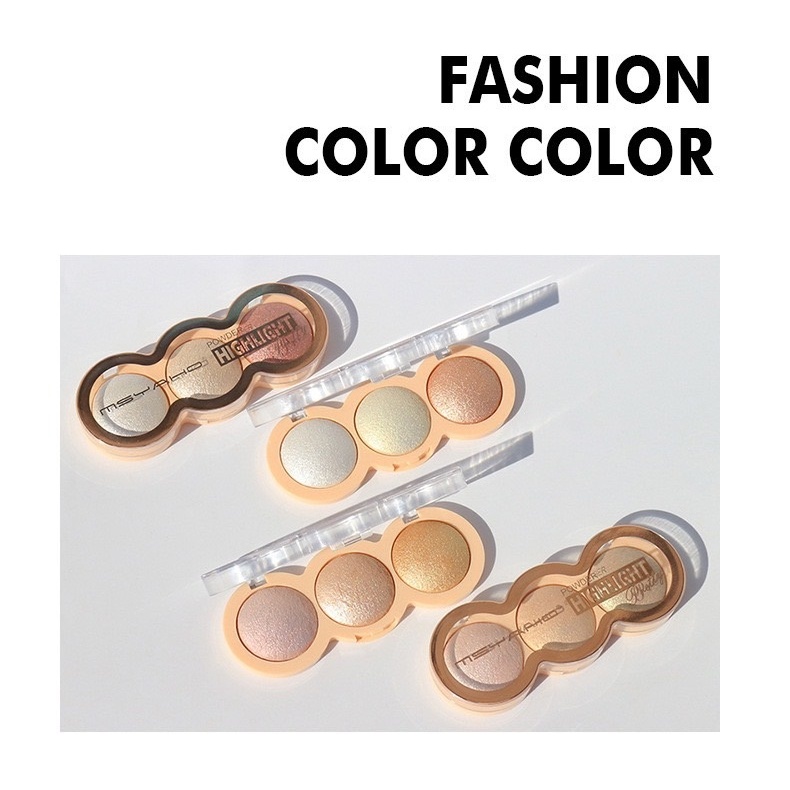 BL048-54 พาเลทไฮไลท์ อายแชโดว์ คอนทัวร์ เซ็ท 3 สี Makeup