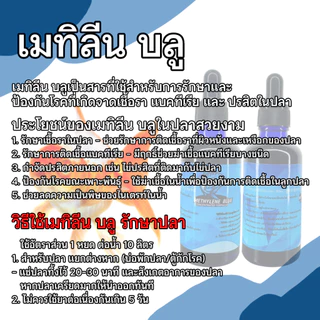 เมทิลีน บลู (Metylene Blue) สูตรเข้มข้นx2 ขนาด 50ml สำหรับปลาสวยงามทุกชนิด