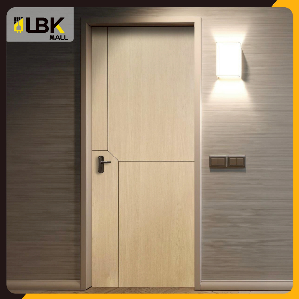 ประตูสำเร็จรูป WPC / UPVC ขนาดความสูง 200cm กว้าง 70cm./80cm./90cm. กันปลวก กันชื้น แข็งแรง ทนทาน ประตูคุณภาพดี พร้อมส่ง - รูปที่ 3