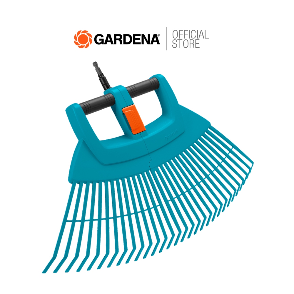 Gardena คราดสนามหญ้า XXL แบบพับเก็บได้ สำหรับต่อด้าม (03107-20)