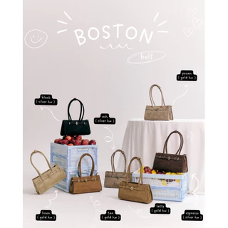 PATH T CHA - (🤎พรีแค่black/espresso) กระเป๋าสะพายBOSTON SUEDE COLLECTION (ใช้ได้2ด้าน)