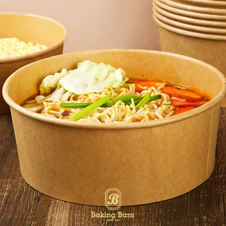 Baking barn (600ชิ้น) ถ้วยอาหาร ชามอาหาร ชามกระดาษคราฟท์ ชามกระดาษ paper bowl