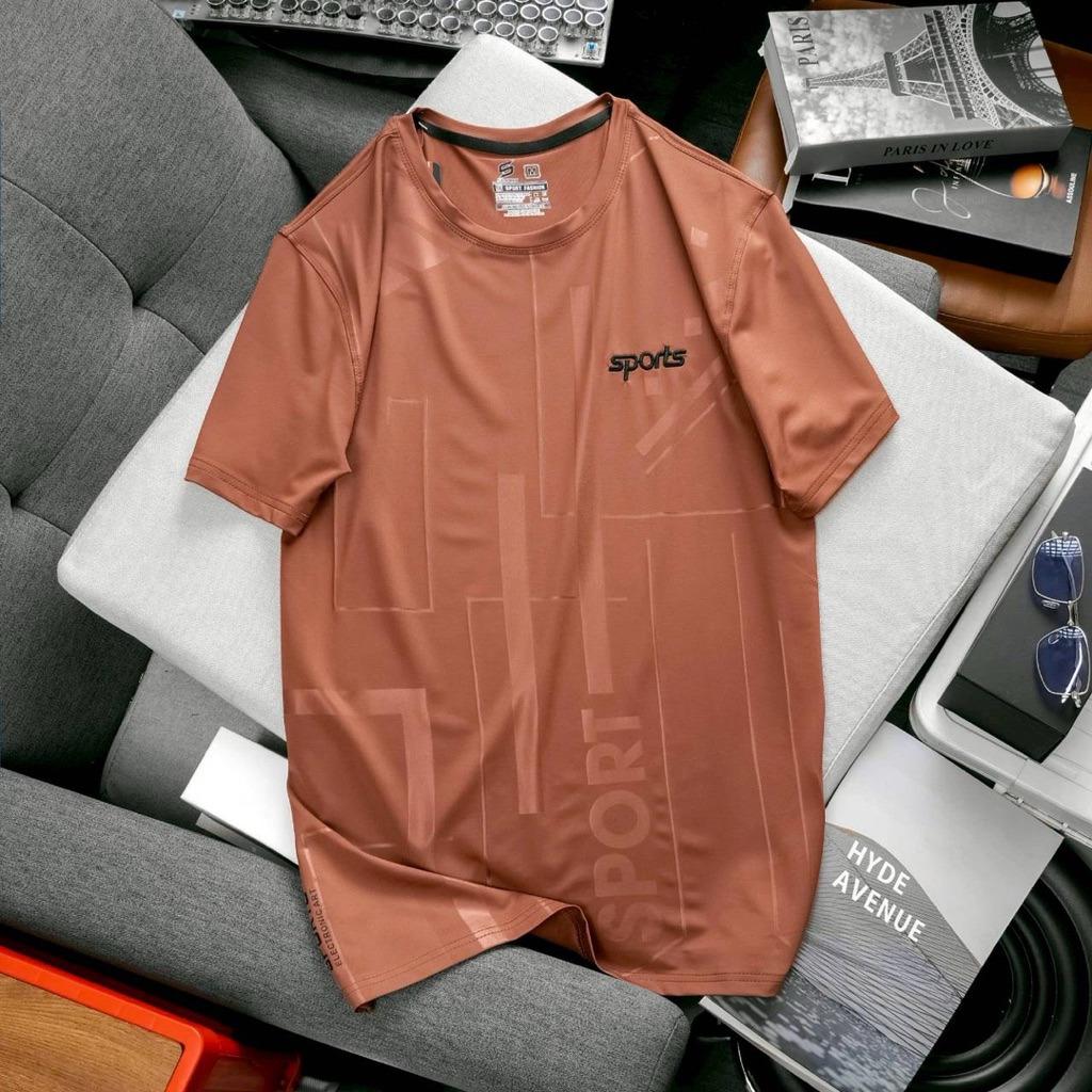 เสื้อยืดใส่สบายไม่อับชื้นคอกลมแขนสั้นใส่เย็นสบายมากๆมีเ