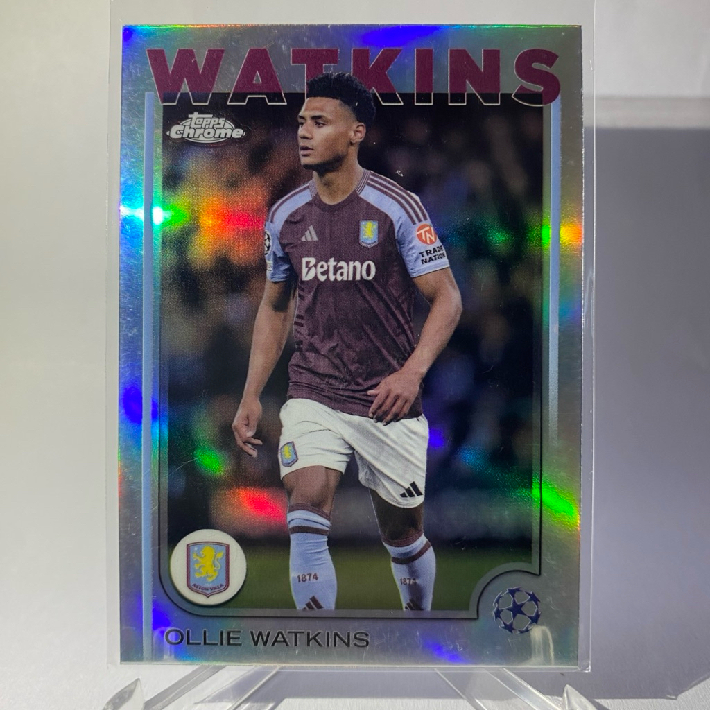 การ์ดนักฟุตบอล OLLIE WATKINS, ASTON WATKINS, (refractor), TOPPS CHROME 2025