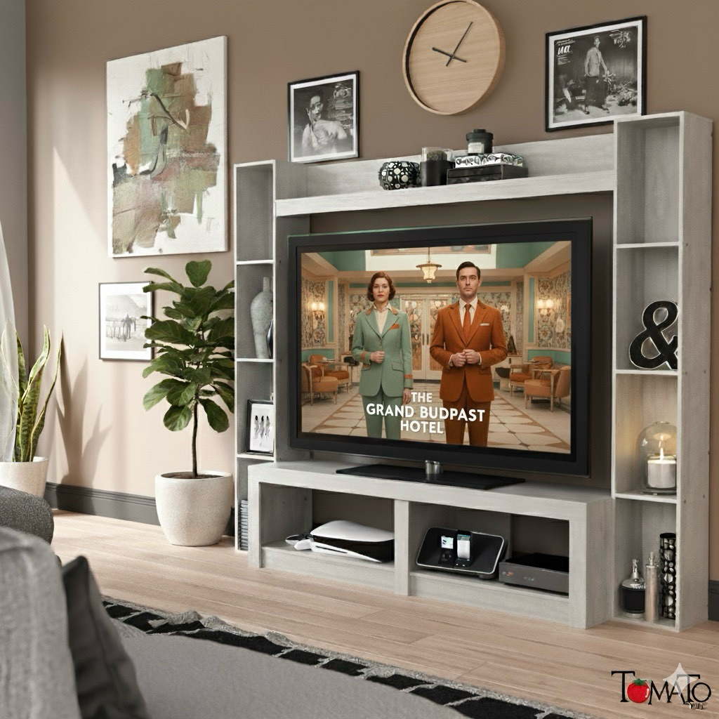 Tomato Home ชุดตู้ชั้นวางทีวี 65นิ้ว Presley 2.0 ตู้วางทีวี | วางทีวีใหญ่สุด 65นิ้ว | สวยหรูเกินราคา