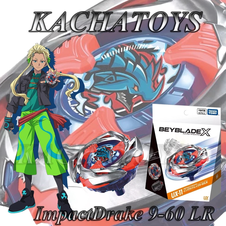 [สินค้าพร้อมส่ง] Takara Tomy  Beyblade X UX-11 Starter Impact Drake 9-60LR ของแท้