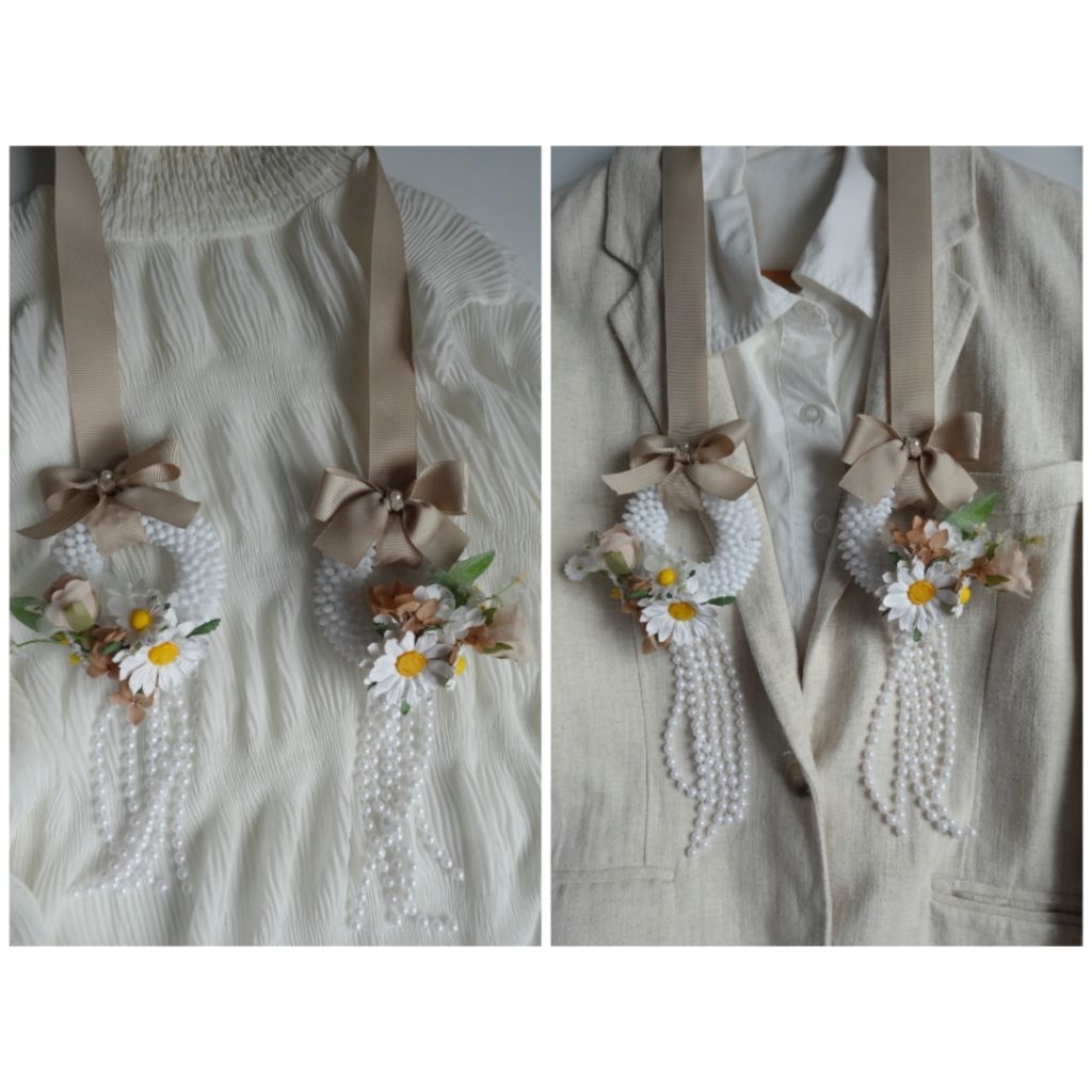 •Memoryofflower•มาลัยคล้องคอบ่าวสาวรุ่นhappydaisy(1set2เส้น) - รูปที่ 2