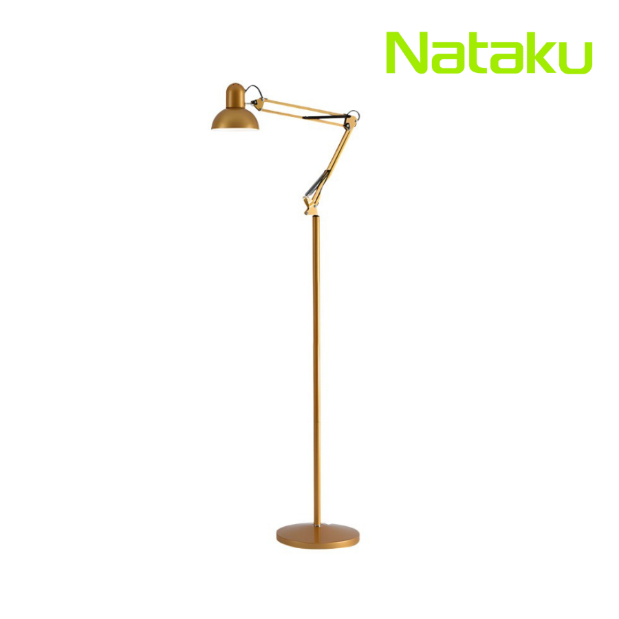โคมไฟหัวเตียง ไฟตั้งพื้น ปรับระดับได้ สีทอง หลอด E27 แข็งแรง floor lamp Simple Light