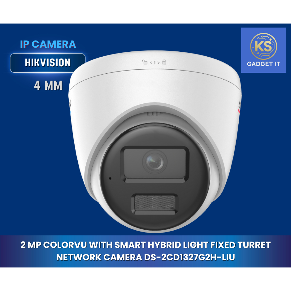 กล้องวงจรปิด IP Camera 2 MP ColorVu Smart Hybrid Light Fixed Turret Network Camera Hikvision