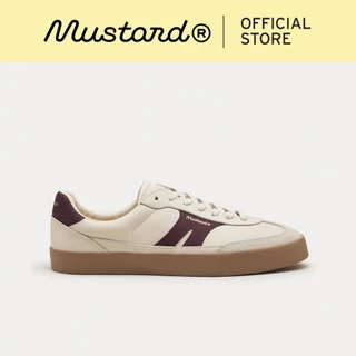 Mustard Sneakers Victor - Cream/Wine | รองเท้าหนังแท้