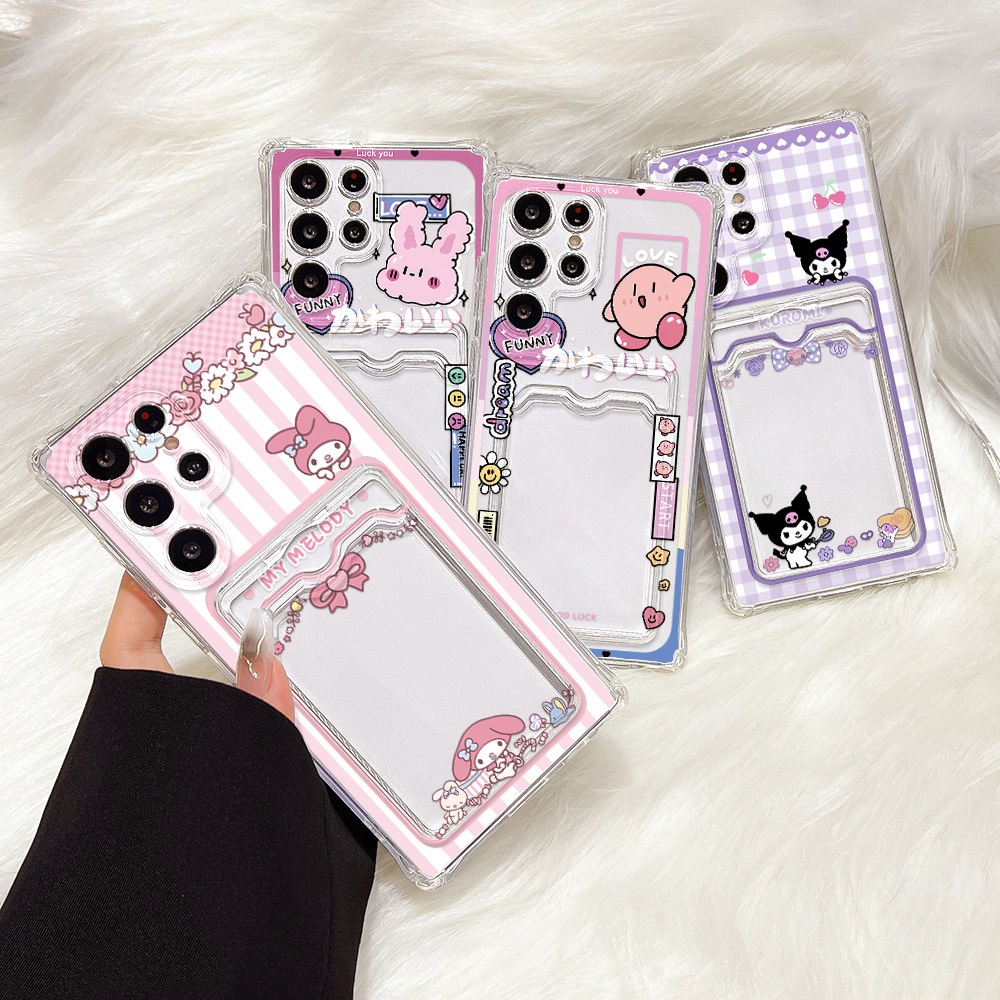 TPU ที่ใส่บัตรเคส For Samsung A57 A37 A56 A17 A07 A16 A55 A36 A26 A06 A05S A35 A25 A22 5G S24 S26 Ultra FE A54 A15 A53