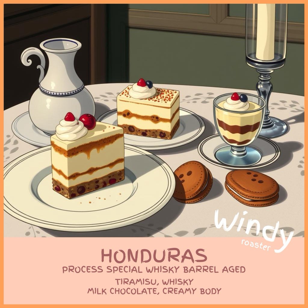 เมล็ดกาแฟคั่วอ่อน Honduras Rum Whisky