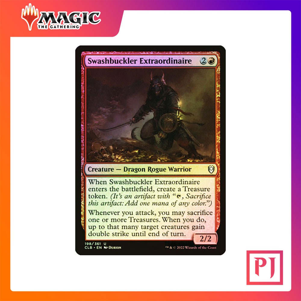 [MTG] Swashbuckler Extraordinaire [CLB] [RED] [UNCOM] [FOIL] [ENG] (การ์ดเมจิค / Magic the Gathering)