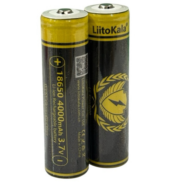 Liitokalaถ่านชาร์จ18650 4000mAh 3.7V ของแท้ แพค2ก้อน