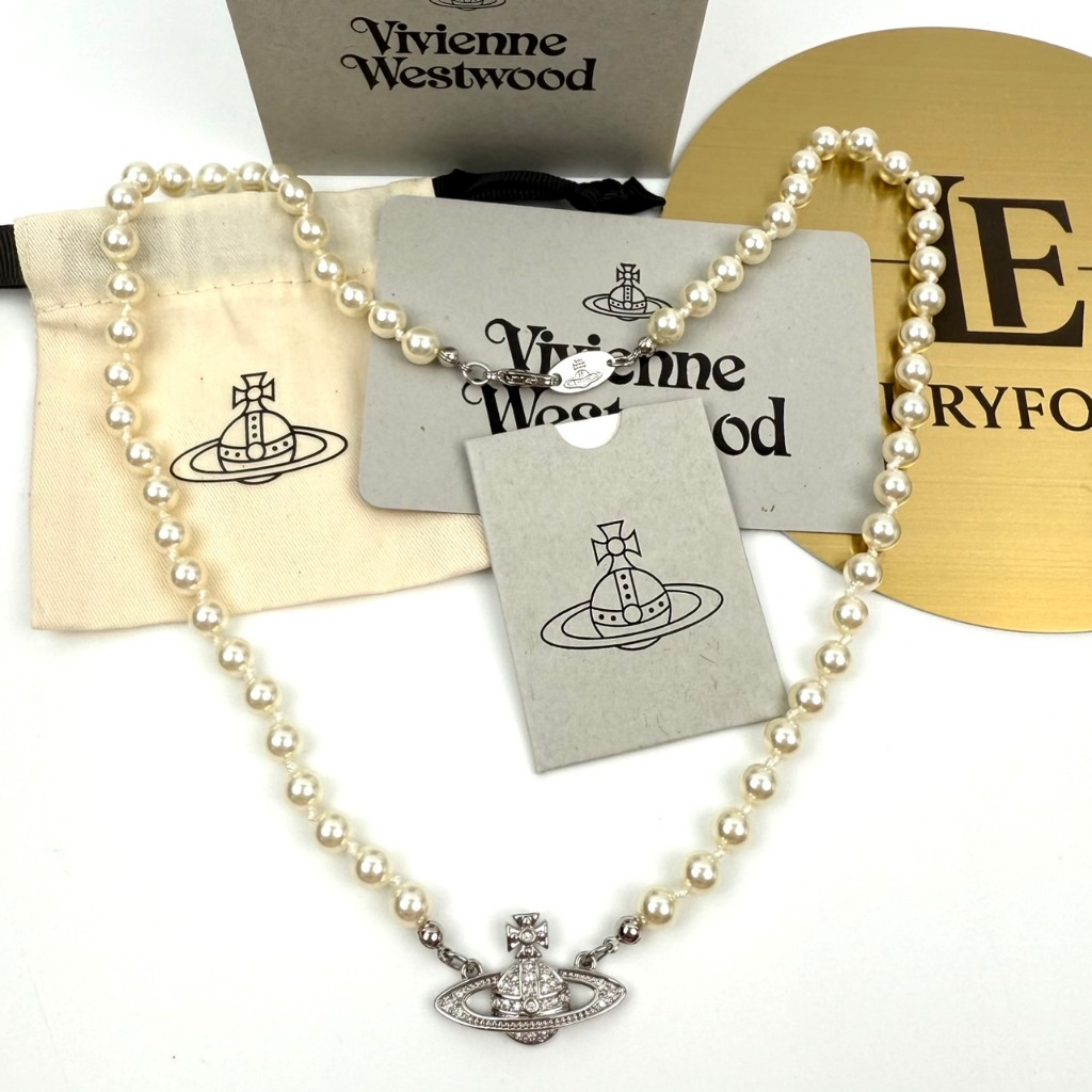 สร้อย VIVIENNE WESTWOOD รุ่น 63010100-P104 สี Silver ของแท้ 100%