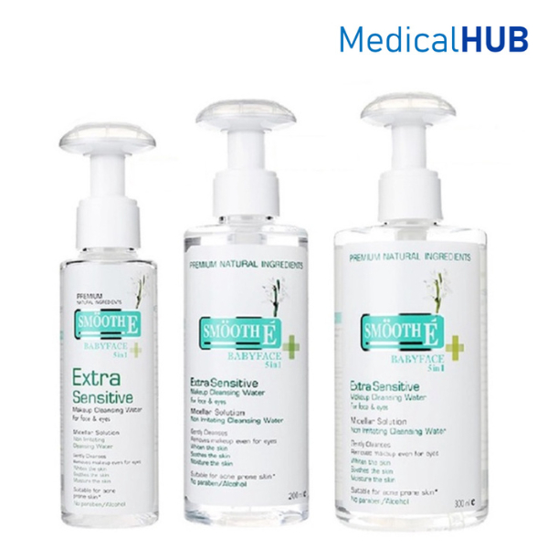 Smooth E Extra Sensitive Makeup Cleansing Water สมูทอี เมคอัพ คลีนซิ่ง วอเตอร์  (300 ml./ 300+100 ml.)[PC]