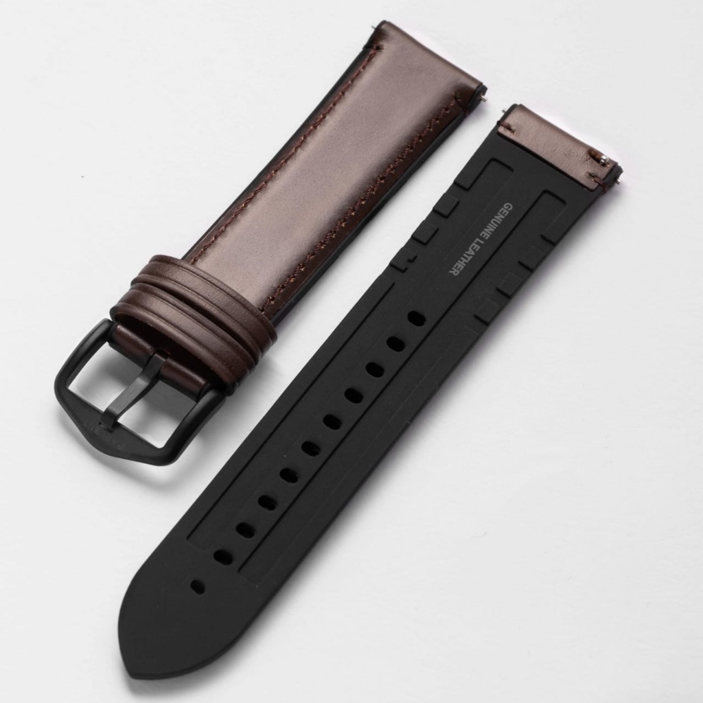 สายนาฬิกา Dual Material Strap (สายหนังด้านบนและสายยางด้านล่าง)