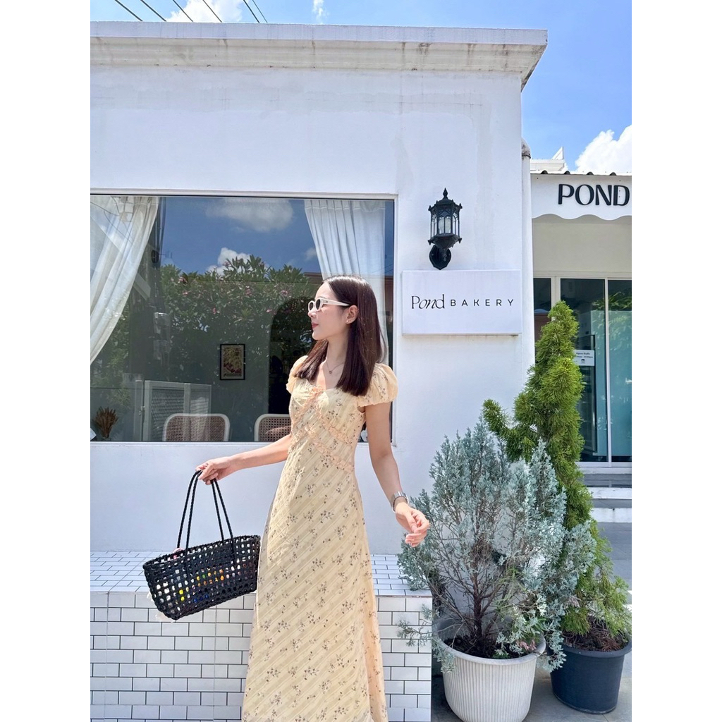 Anatasia dress ❤️‍ แมกซี่เดรสยาวสีชมพู,เหลือง ราคา ถูกที่สุด ดีลบีเคเค แกลเลอรีภาพที่ 7