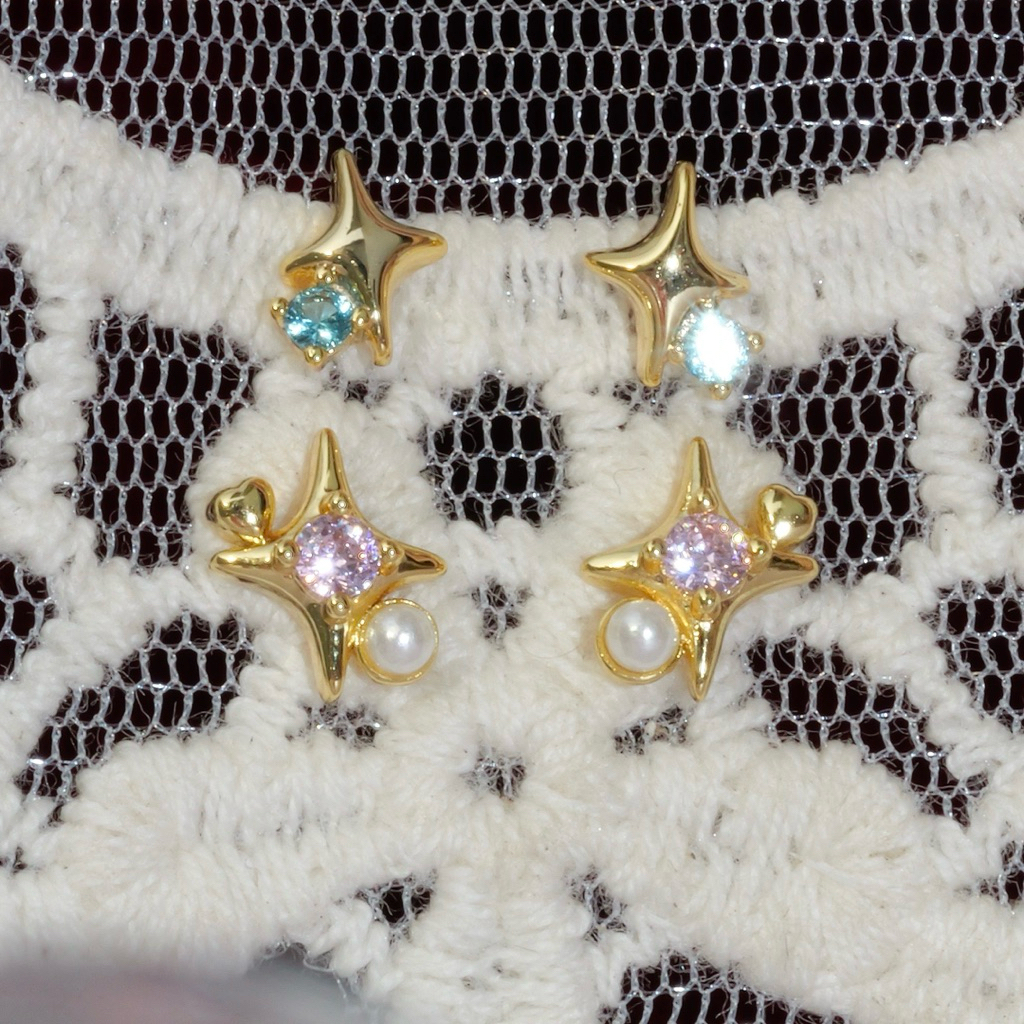 Sparkle star earrings ✨💖🎀🎄ราคาต่อคู่