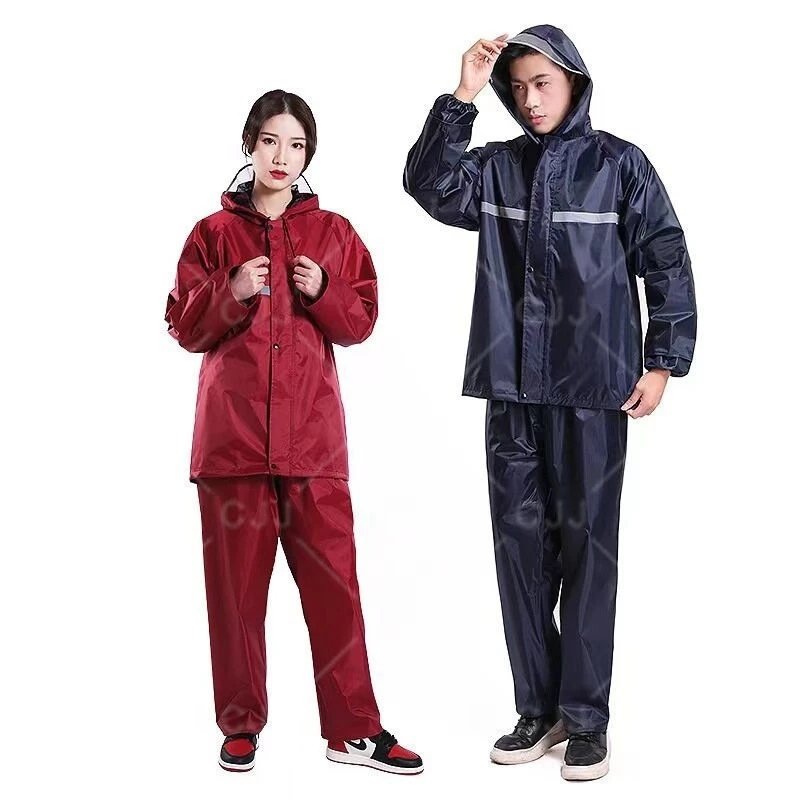 ชุดกันฝนผู้ใหญ่ครบเซ็ต เสื้อ+กางเกง มีแถบสะท้อนแสง thumbnail 5