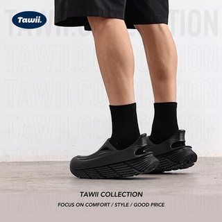Tawii. รองเท้าแตะ รองเท้าแตะลําลอง กันลื่น UNISEX วัสดุ EVA กลางแจ้ง รองเท้าหัวโต ส้นหนา 5 ซม