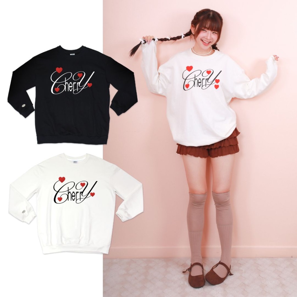 kome.offi เสื้อสเวตเตอร์ รุ่น kumi cherry sweater