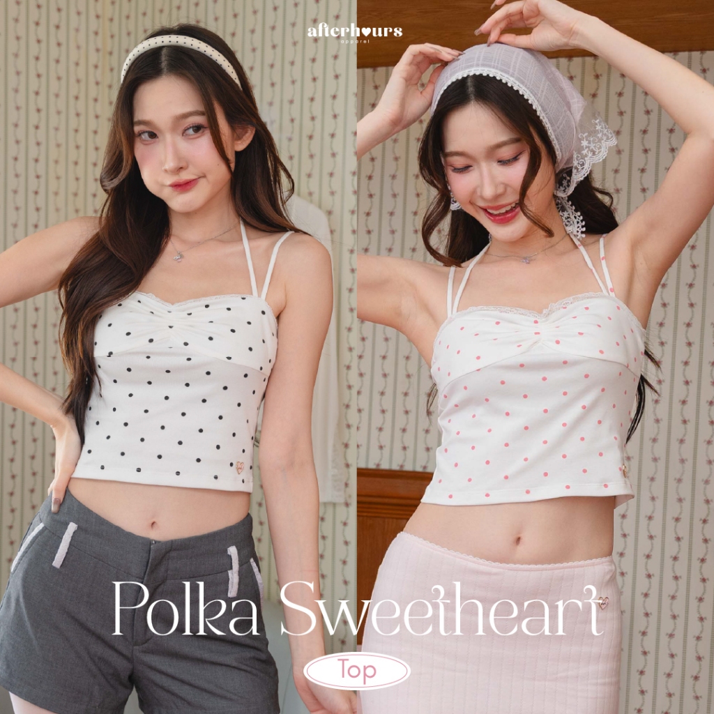 Afterhours Apparel | Polka Sweetheart Top