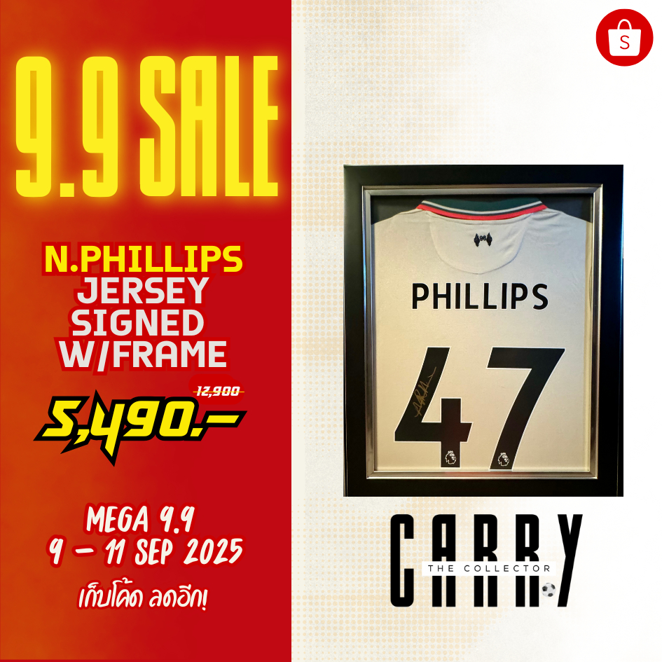 Nat Phillips เสื้อพร้อมลายเซ็น Hand Signed Liverpool Jersey 2021/22 CERTIFICATE HTC Memorabilia พร้อ